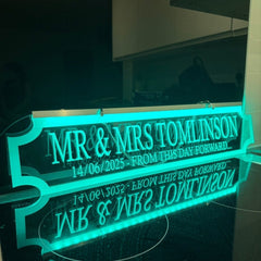 Personalised LED Hanging Sign | Illuminated Street Sign | Light-Up Wedding Gift Plaque The Crafty Bonobo Street Sign 7