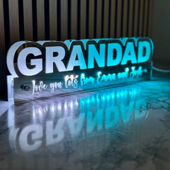 ✨ Personalised LED Mirror Name Sign – Father’s Day Gift from the Kids The Crafty Bonobo The Crafty Bonobo 