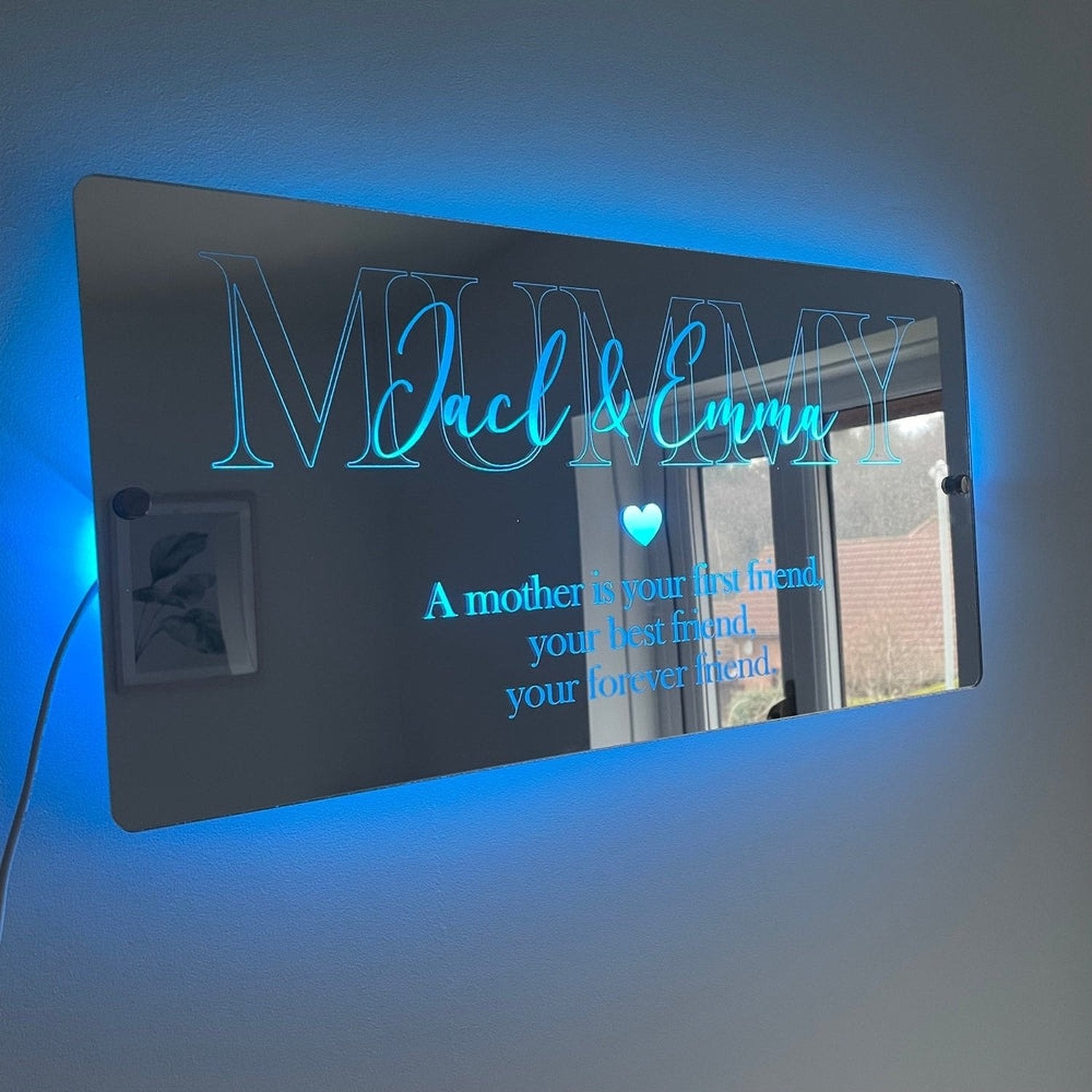 Personalised LED Mother’s Mirror | Gift For Mum The Crafty Bonobo LED Mirror Sign 8