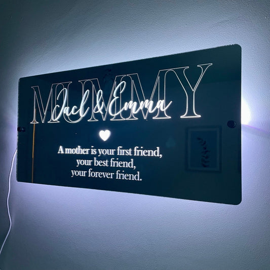Personalised LED Mother’s Mirror | Gift For Mum The Crafty Bonobo The Crafty Bonobo LED Mirror Sign