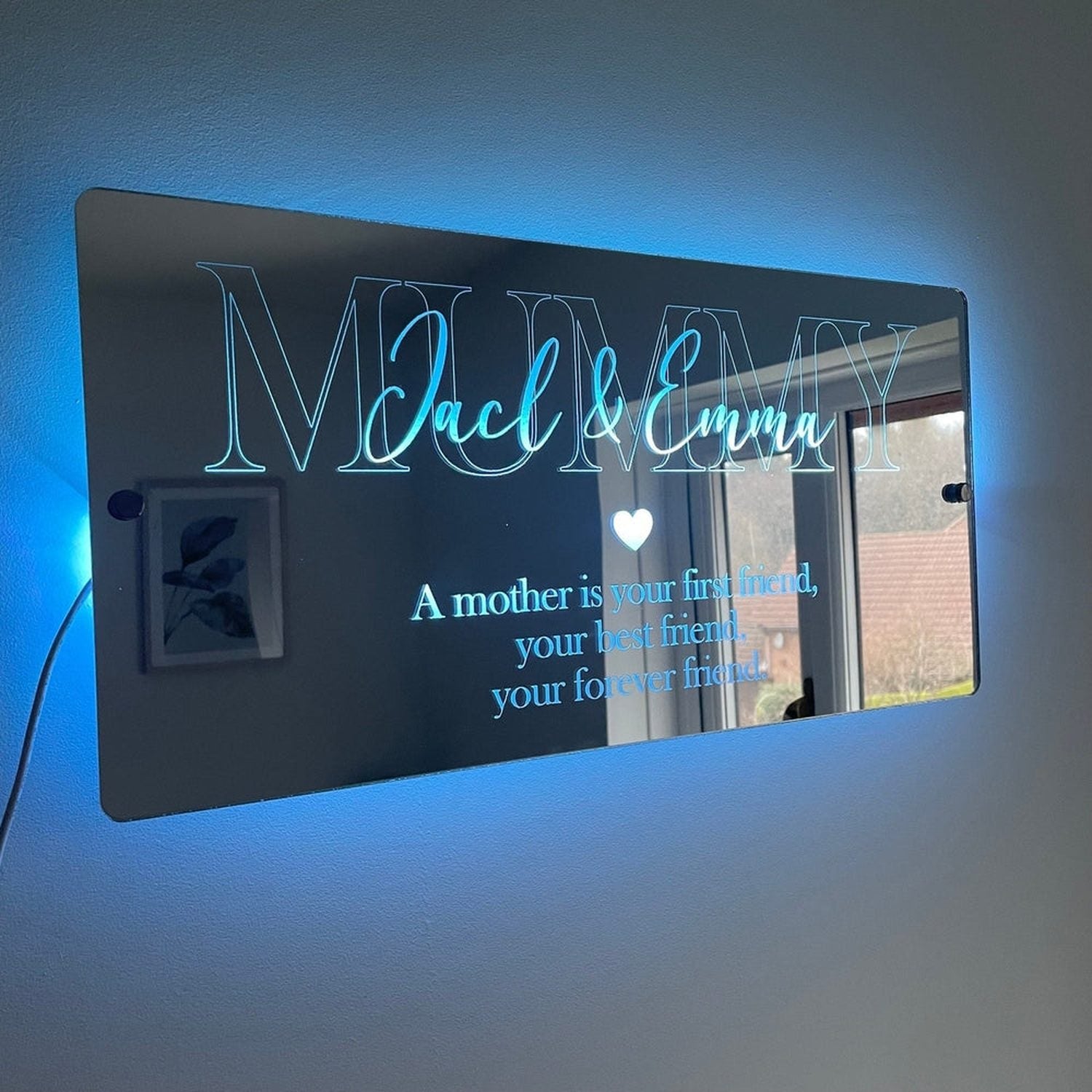 Personalised LED Mother’s Mirror | Gift For Mum The Crafty Bonobo LED Mirror Sign 11