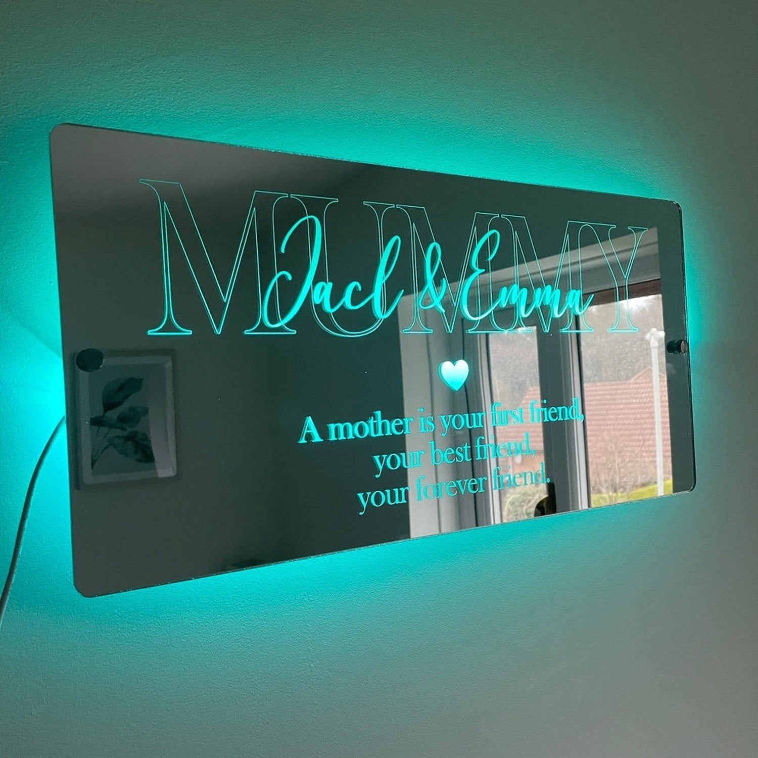 Personalised LED Mother’s Mirror | Gift For Mum The Crafty Bonobo LED Mirror Sign 9
