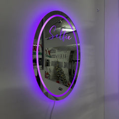 Personalised LED Selfie Mirror – Custom Name Light-Up Wall Mirror The Crafty Bonobo LED Mirror Sign 8