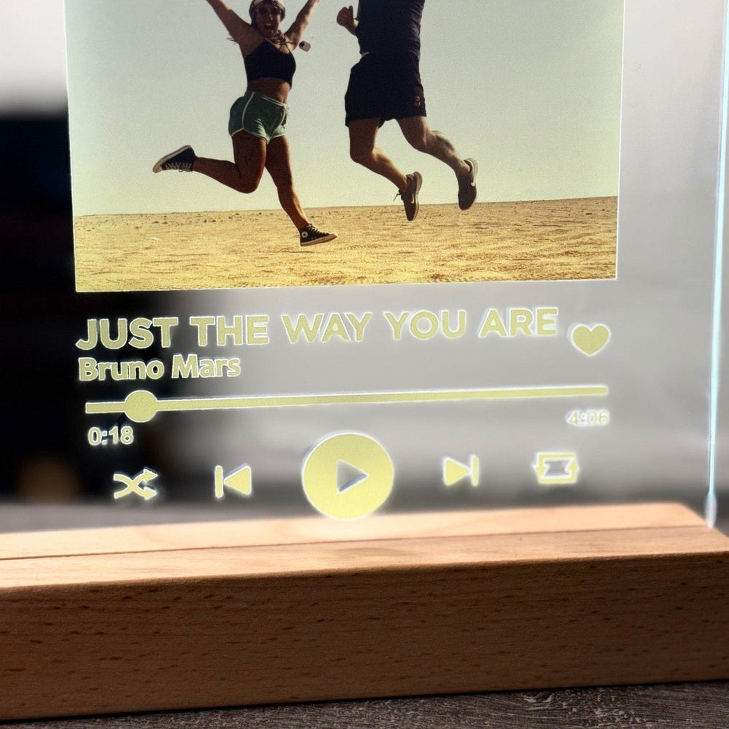 Personalised LED Spotify Plaque – Custom Photo & Song Display with Wooden Base The Crafty Bonobo LED Signs 7