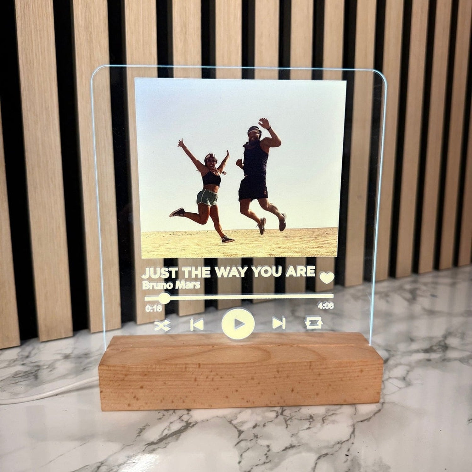 Personalised LED Spotify Plaque – Custom Photo & Song Display with Wooden Base The Crafty Bonobo LED Signs 6
