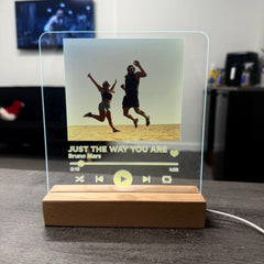 Personalised LED Spotify Plaque – Custom Photo & Song Display with Wooden Base The Crafty Bonobo LED Signs 8