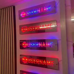 Personalised LED Username Mirror Sign | Social Media / Gaming Sign The Crafty Bonobo LED Mirror Sign 6