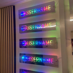 Personalised LED Username Mirror Sign | Social Media / Gaming Sign The Crafty Bonobo LED Mirror Sign 2