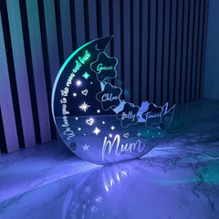 Personalised Moon & Stars LED Mirror Light – Perfect Mother’s Day Gift The Crafty Bonobo LED Mirror Sign 12