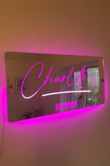 Personalised Name Mirror LED Light Sign The Crafty Bonobo LED Mirror Sign 2