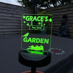 🌸 Personalised Solar Garden Light – "Bee Kind" Animal & Nature Design The Crafty Bonobo 2