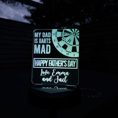 Personalised Solar Garden Light – "Darts Mad Dad" Father's Day Gift The Crafty Bonobo 7