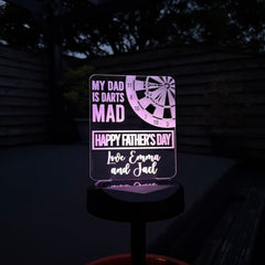 Personalised Solar Garden Light – "Darts Mad Dad" Father's Day Gift The Crafty Bonobo 6