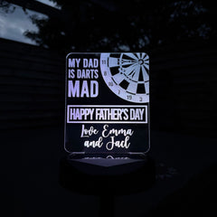 Personalised Solar Garden Light – "Darts Mad Dad" Father's Day Gift The Crafty Bonobo 2