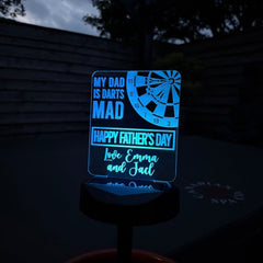 Personalised Solar Garden Light – "Darts Mad Dad" Father's Day Gift The Crafty Bonobo 4