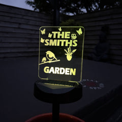 Personalised Solar Garden Light – Family bane Garden LED Sign The Crafty Bonobo 6