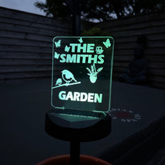 Personalised Solar Garden Light – Family bane Garden LED Sign The Crafty Bonobo 4