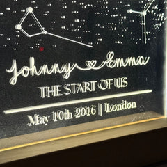 Custom Star Map Night Light: Personalized Acrylic Gift
