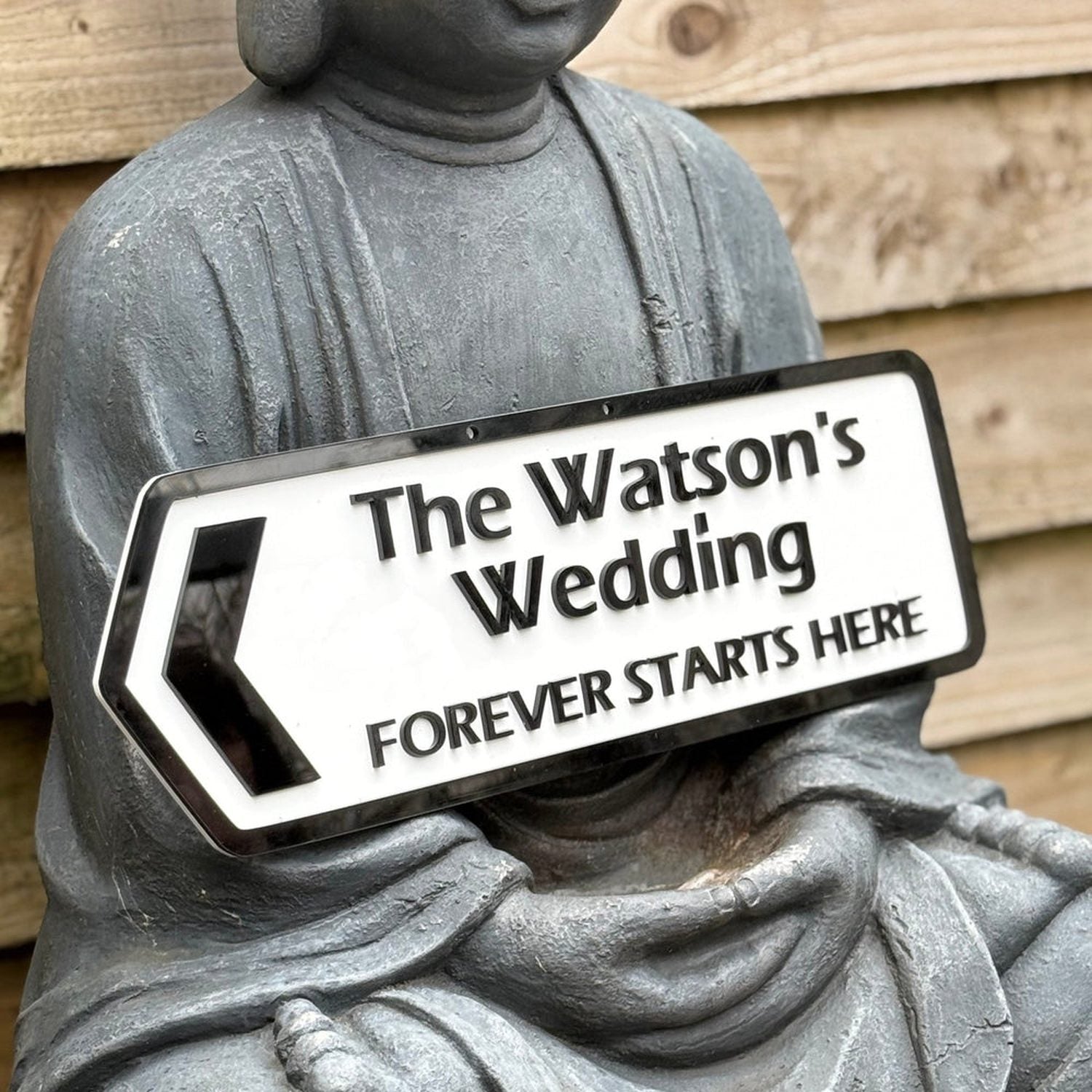 Personalised Wedding Direction Sign – Custom | 3D | Waterproof The Crafty Bonobo Street Sign 5