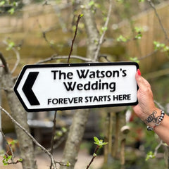 Personalised Wedding Direction Sign – Custom | 3D | Waterproof The Crafty Bonobo Street Sign 7