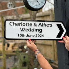Personalised Wedding Direction Sign – Custom | 3D | Waterproof The Crafty Bonobo Street Sign 6