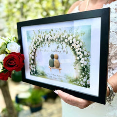 Personalised Wedding Pebble Art Frame – “On Your Wedding Day” Gift The Crafty Bonobo 3