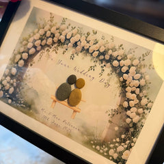Personalised Wedding Pebble Art Frame – “On Your Wedding Day” Gift The Crafty Bonobo 4