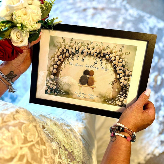 Personalised Wedding Pebble Art Frame – “On Your Wedding Day” Gift The Crafty Bonobo 2