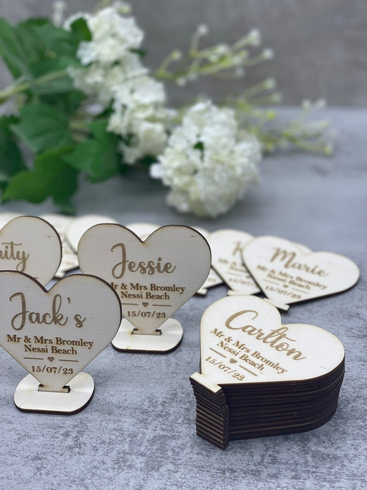 Personalised Wedding Place Name Cards – Custom Guest Name Settings for Weddings & Events The Crafty Bonobo Wedding Decor 1