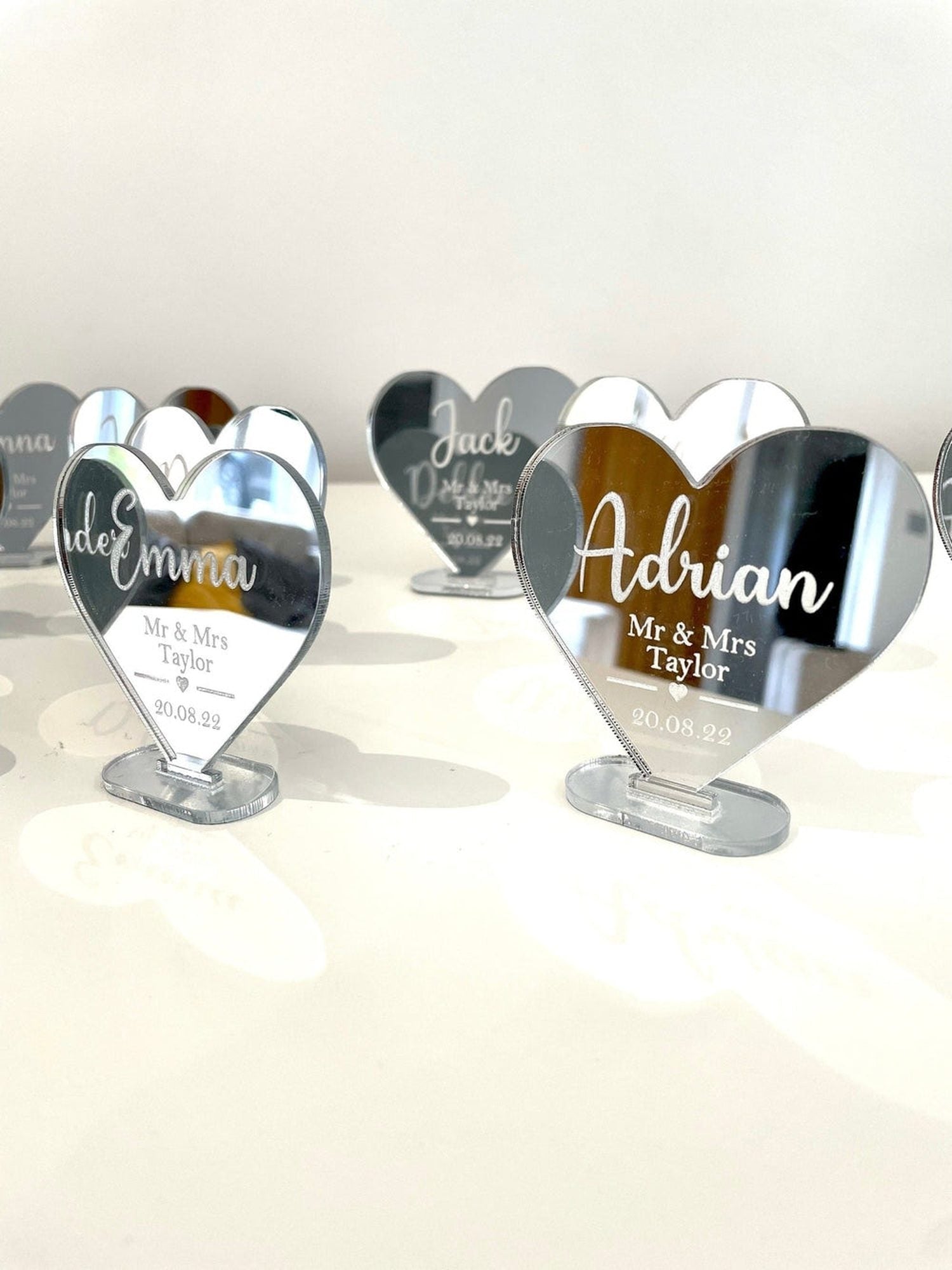 Personalised Wedding Place Name Cards – Custom Guest Name Settings for Weddings & Events The Crafty Bonobo Wedding Decor 3