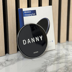 Personalised Wireless Charger – Custom Name Engraved 15W Fast Charging Pad with LED Glow – Qi-Compatible for iPhone, Samsung & More The Crafty Bonobo Phone accessories 1