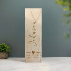 Personalised Wooden Wine Gift Box for Weddings, Birthdays & Anniversaries The Crafty Bonobo The Crafty Bonobo Wine box