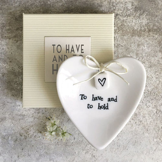 🤍 Porcelain Ring Dish – To Have and To Hold The Crafty Bonobo The Crafty Bonobo 