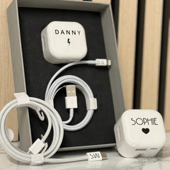 Premium Personalised Charging Cable Set – USB-C to Lightning, USB-A to Lightning or USB-C to USB-C | Fast Charge | 1m or 2m The Crafty Bonobo The Crafty Bonobo Phone accessories