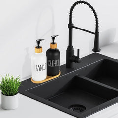 Refillable Glass Soap Dispenser Set The Crafty Bonobo 5