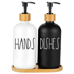 Refillable Glass Soap Dispenser Set The Crafty Bonobo 2