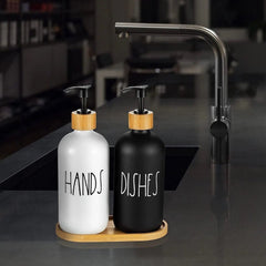 Refillable Glass Soap Dispenser Set The Crafty Bonobo 4