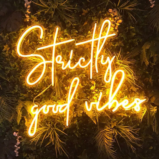 Strictly Good Vibes Neon Sign The Crafty Bonobo Neon Sign 1