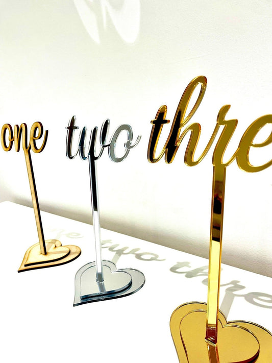 Wedding Table Numbers | Mirror Table Decor The Crafty Bonobo Wedding Decor 1