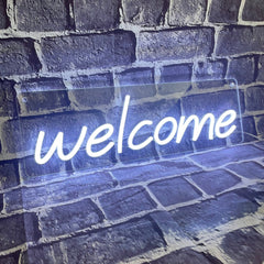 Welcome Neon Sign The Crafty Bonobo Neon Sign 1