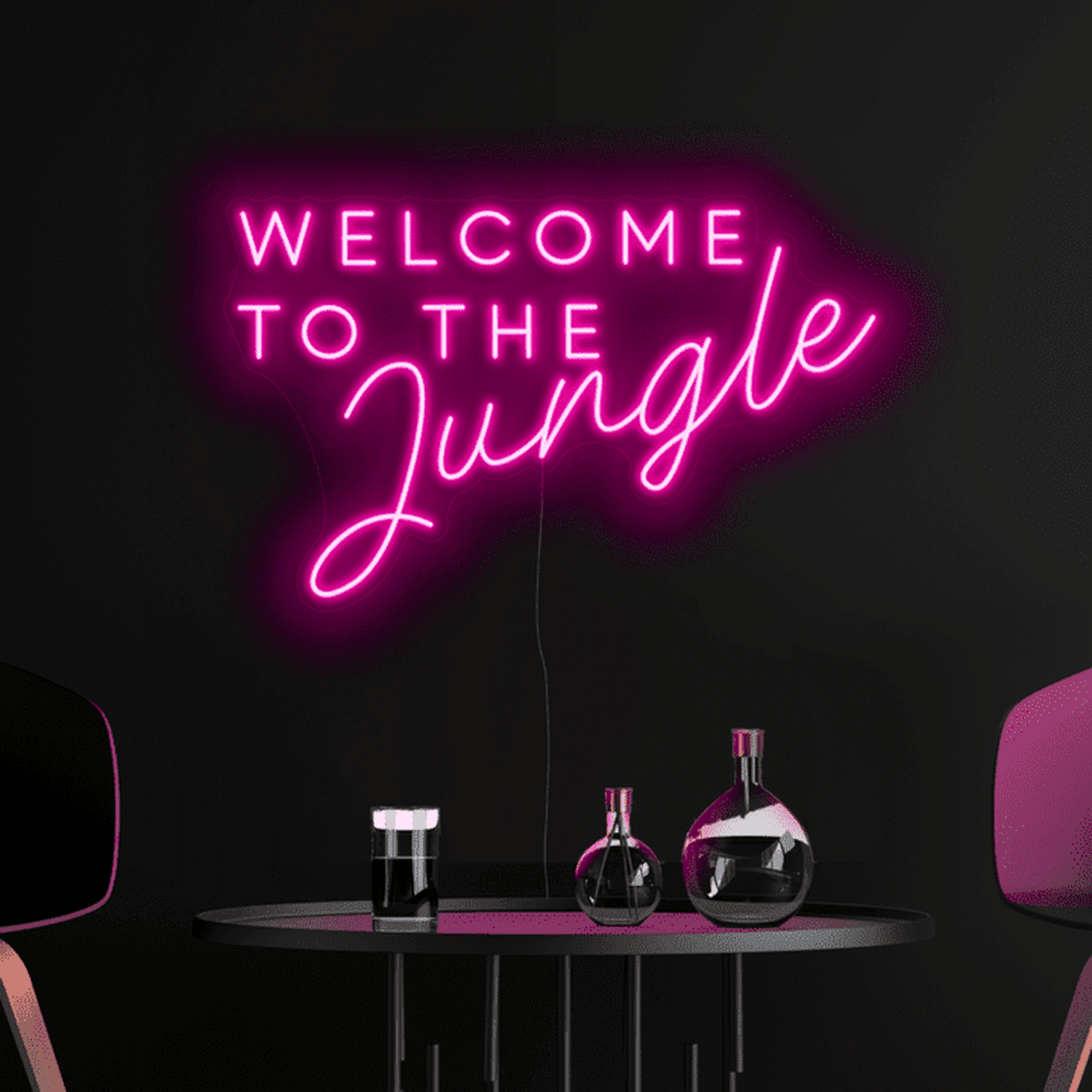 Welcome To The Jungle Neon Sign The Crafty Bonobo Neon Sign 2