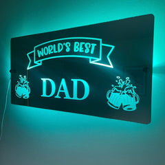 World’s Best Dad LED Mirror Sign with remote | Gifts For Dad | Father’s Day The Crafty Bonobo LED Mirror Sign 8