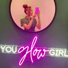 You Glow Girl Neon Sign The Crafty Bonobo Neon Sign 3