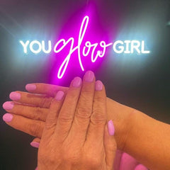 You Glow Girl Neon Sign The Crafty Bonobo Neon Sign 5