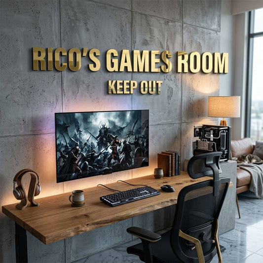 Personalised Gaming Room Sign - Games Room Decor