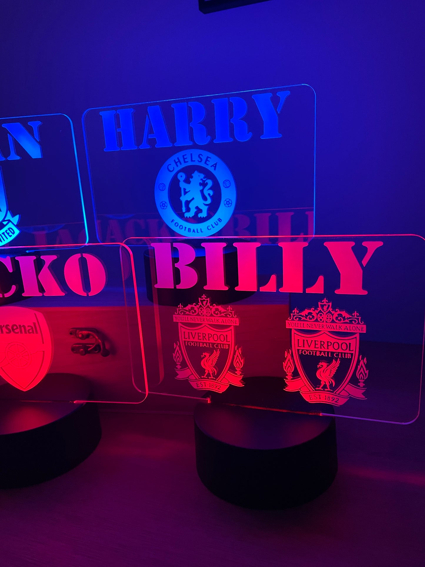 Personalised Football LED Name Sign