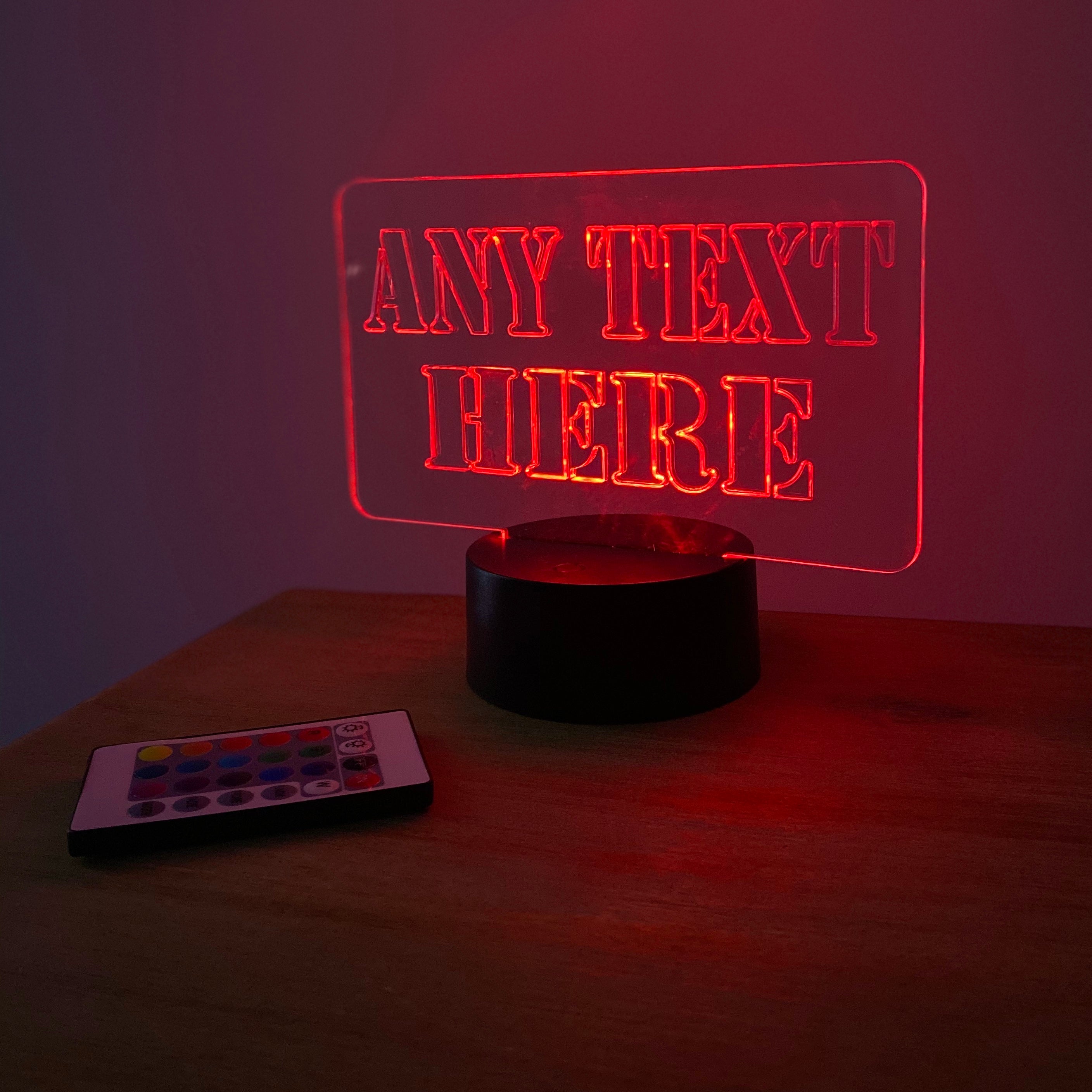 Acrylic led deals sign