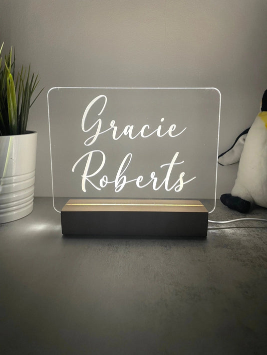 Custom Children’s LED Night Lamp | Calligraphy Name The Crafty Bonobo The Crafty Bonobo LED Signs