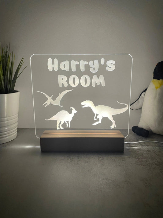 Custom Children’s LED Night Lamp | Dinosaur The Crafty Bonobo The Crafty Bonobo LED Signs