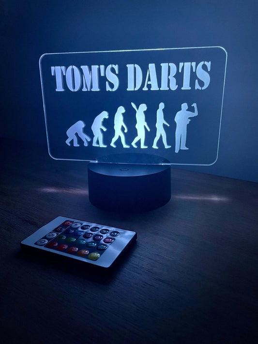 Custom Darts Name LED Sign The Crafty Bonobo The Crafty Bonobo LED Signs